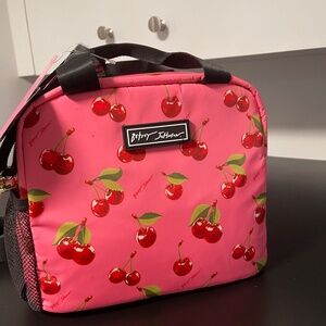 Betsey Johnson Cherry Cherries Insulated Lunch tote NWT 2 way xbody  top handles
